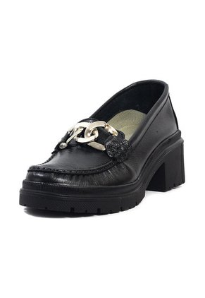 Mocasines Cuero Negro Maniqueo Lille