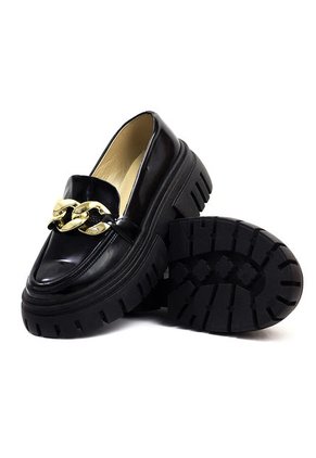 Mocasines Charol Negro Maniqueo Giorgia