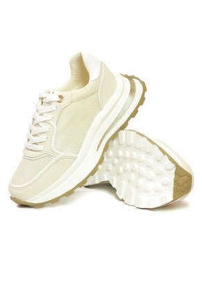Tenis Mujer Beige Maniqueo Jupiter