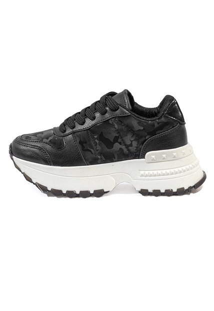 Tenis Negro Maniqueo Heel