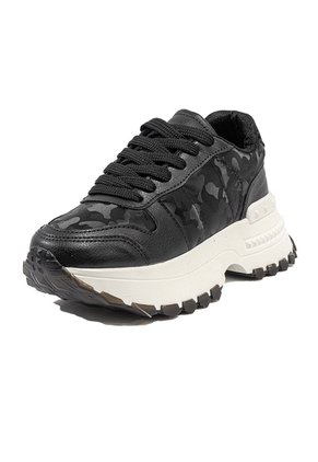 Tenis Negro Maniqueo Heel