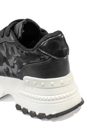 Tenis Negro Maniqueo Heel