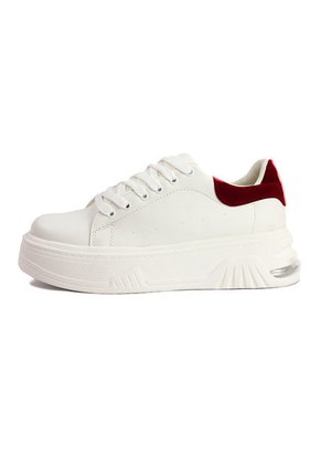 Tenis Blanco-Rojo Maniqueo Queen