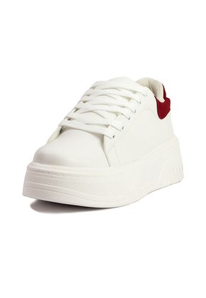 Tenis Blanco-Rojo Maniqueo Queen