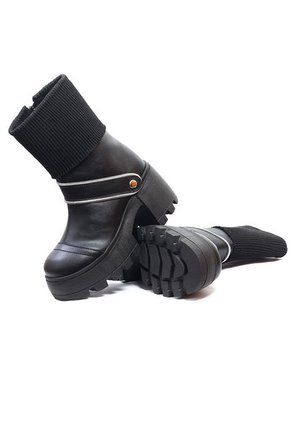 Botines Negro Maniqueo Amatista