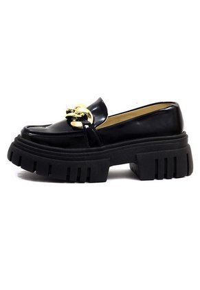 Mocasines Charol Negro Maniqueo Giorgia