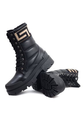 Botín Mujer Negro Por Dorado Maniqueo Mafe