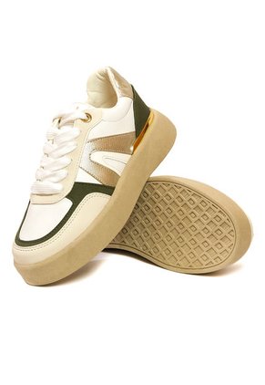 Tenis Mujer Talco-Verde-Dorado Maniqueo Sierra