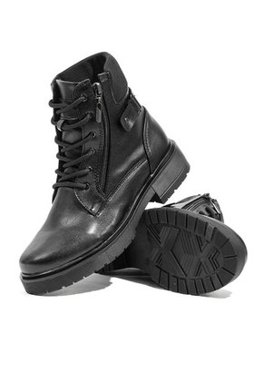 Botines Negro Maniqueo Lia