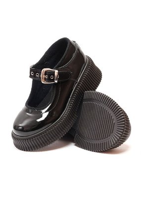 Zapatos Niña Charol Negro Maniqueo Dallas