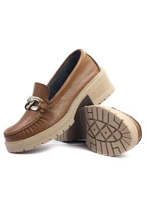 Mocasines Cuero Miel Maniqueo Lille