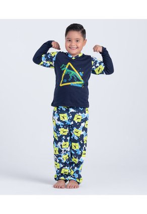 Pijama Niño Estampada Color Azul Oscuro Manpotsherd Ref: PNL