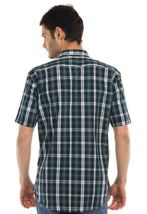 Camisa Verde-Azul Oscuro Manpower