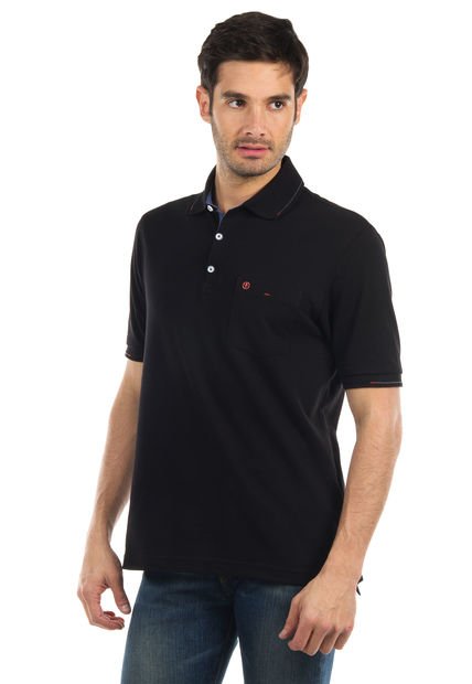 Camiseta Polo Manpower Negro