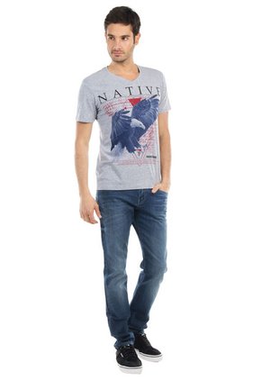 Camiseta Manpower Gris Medio