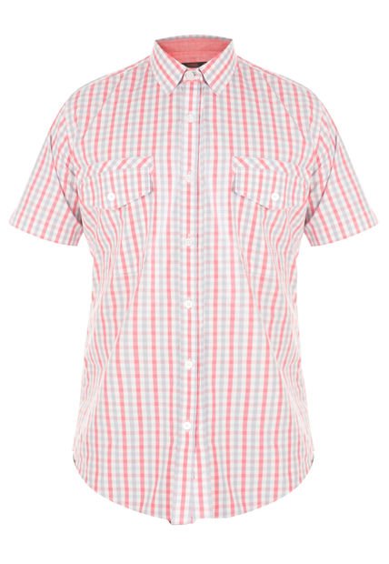 Camisa Manpower Gris-Rojo-Blanco