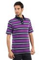 Camiseta Polo Manpower Azul Oscuro-Morado-Blanco de Manpower