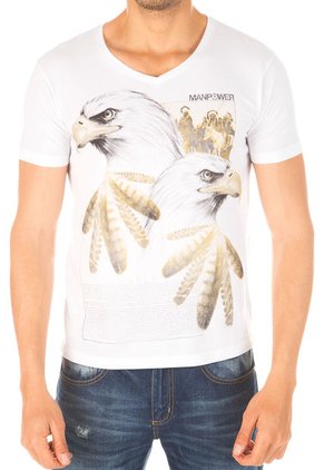 Camiseta Manpower Blanco