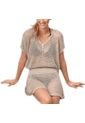 SALIDA DE BAÑO TEJIDA BEIGE de Mantarraya Beachwear