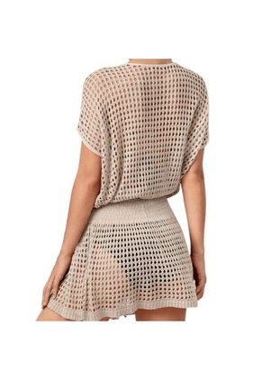 SALIDA DE BAÑO TEJIDA BEIGE