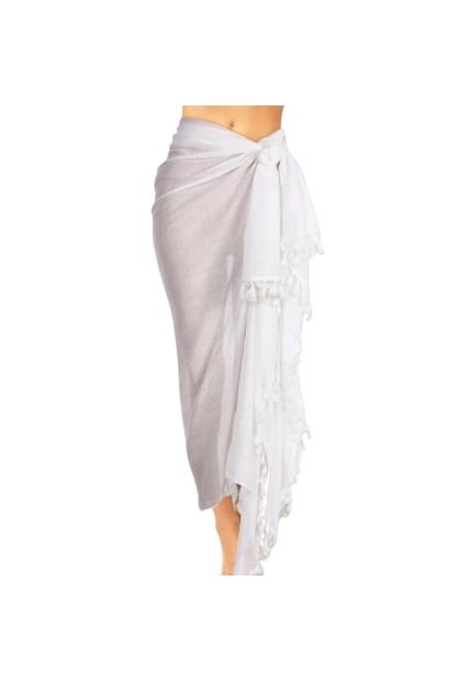 PAREO EN ALGODON BLANCO