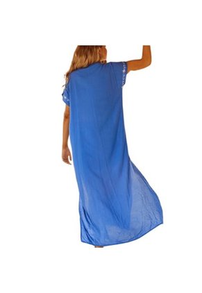 TUNICA EN ALGODON AZUL