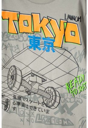 Camiseta Mic Verde Estampada Para Niño 12