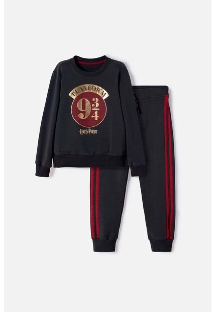 Conjunto De Harry Potter Pantalón Largo Gris Para Niño 10