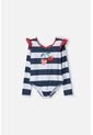 Vestido De Baño Mic Azul, Rojo Y Blanco Manga Larga Para Niña 8 de MARCA MIC
