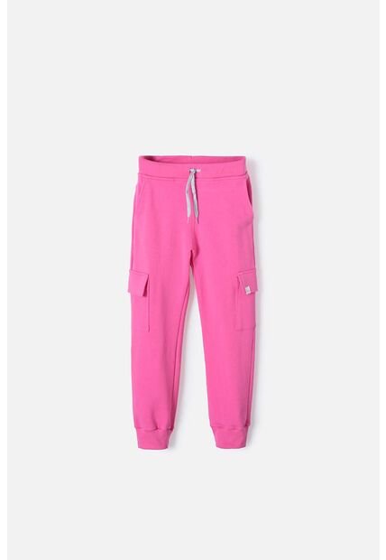 Jogger De Mic Con Bolsillos Rosado Para Niña 4
