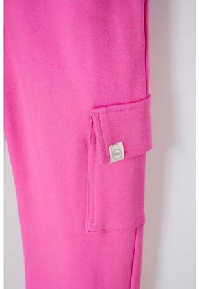 Jogger De Mic Con Bolsillos Rosado Para Niña 4