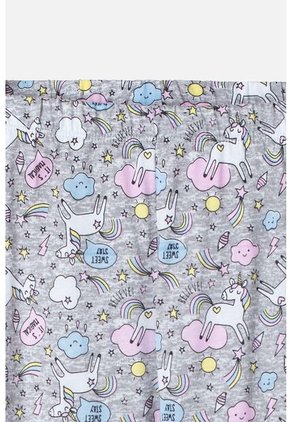 Pijama De Mic Con Pantalón Largo Blanco Y Gris Para Niña 12