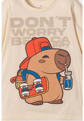 Camiseta De Mic Manga Corta Almendra Para Niño 10