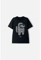 Camiseta De Among Us Manga Corta Negro Para Niño M de MARCA MIC