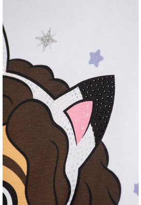 Camiseta De Gabby’s Dollhouse Manga Corta Blanco Para Niña