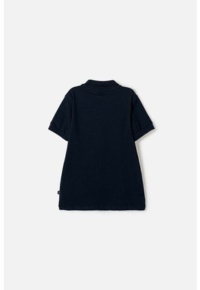 Camiseta Tipo Polo De Mic Azul Para Niño 12