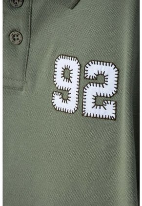 Camiseta Tipo Polo De Mic Verde Para Niño 12