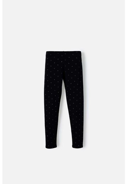 Leggins De Mic Con Cintura Elastica Negro Para Niña 12