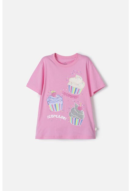 Camiseta Mic Rosada De Diseño Clásico Para Niña 4