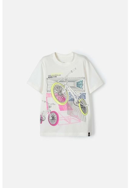 Camiseta Mic Marfil Manga Corta Para Niño 8