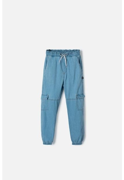 Jogger De Mic Con Cordón Azul Claro Para Niña 10
