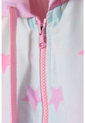 Chaqueta De Mic Con Cierre Y Capucha Multicolor Para Niña 4