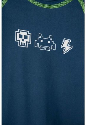 Camiseta De Baño Mic Azul Oscura Manga Larga Para Niño 12