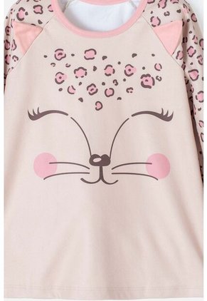 Pijama De Mic Con Pantalón Largo  Palo De Rosa Para Niña 4