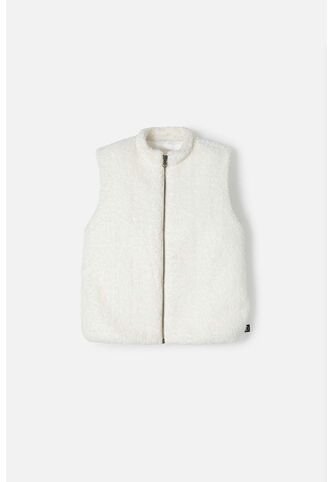 Chaleco Mic Marfil Textura Afelpada Para Niña 4 MARCA MIC