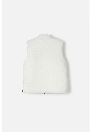 Chaleco Mic Marfil Textura Afelpada Para Niña 4