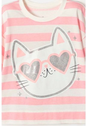 Camiseta De Mic Manga Corta Marfil Para Niña 14