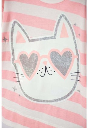 Camiseta De Mic Manga Corta Marfil Para Niña 14