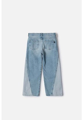 Jean De Mic Denim Bota Amplia Azul Para Niña 4