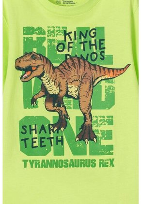 Camiseta De Mic Manga Corta Verde Para Niño 8